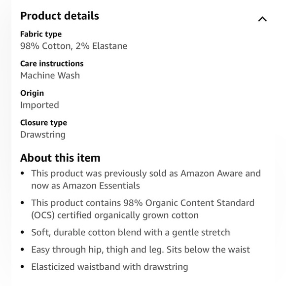 0303 - AMAZON ESSENTIALS Men’s Tapered-Fit Cotton Elasticated Waist Chino Pants - Picture 8 of 8